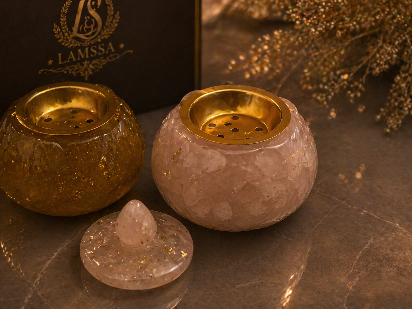 Lamssa Crystal Incense Burner
مبخرة الكريستال الفاخرة
